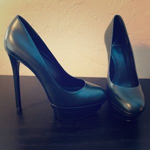 /B. Brian Atwood\Dark Green Platform Stilettos